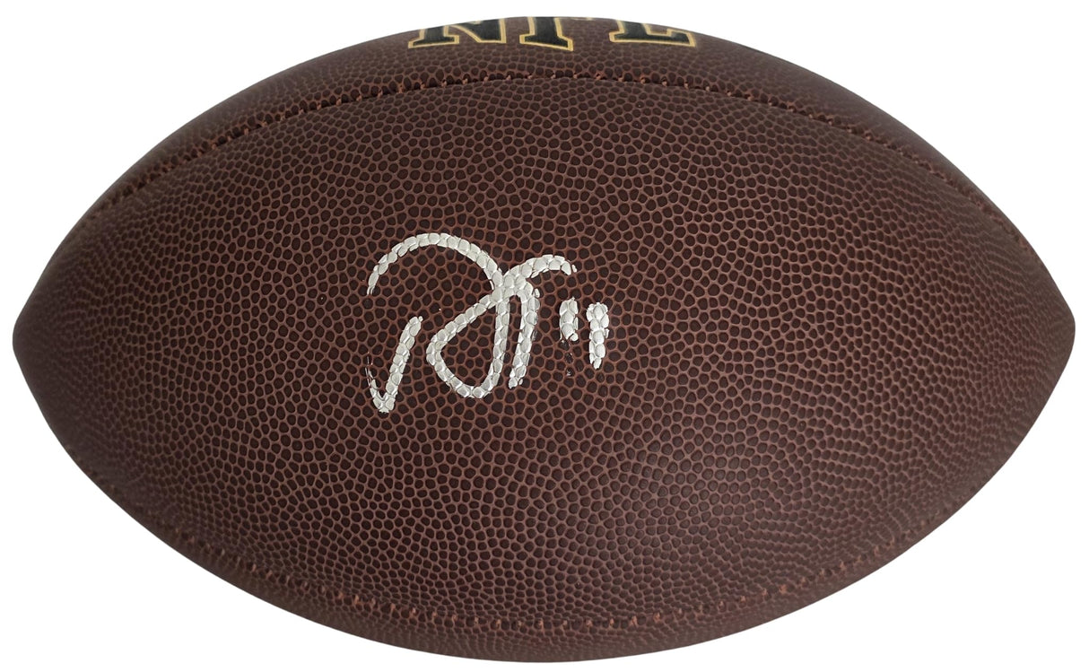 Adam Thielen Signed Football COA Proof Autographed Panthers Minnesota Vikings