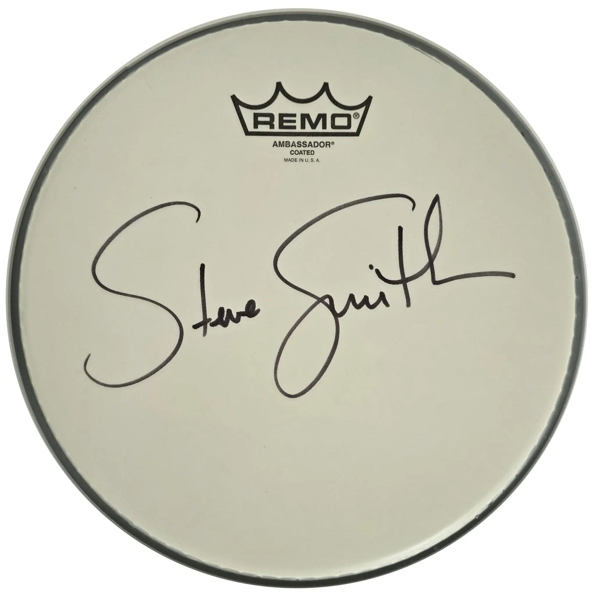 Steve Smith Signed Drumhead COA Proof Autographed Journey Drummer 10'' Remo