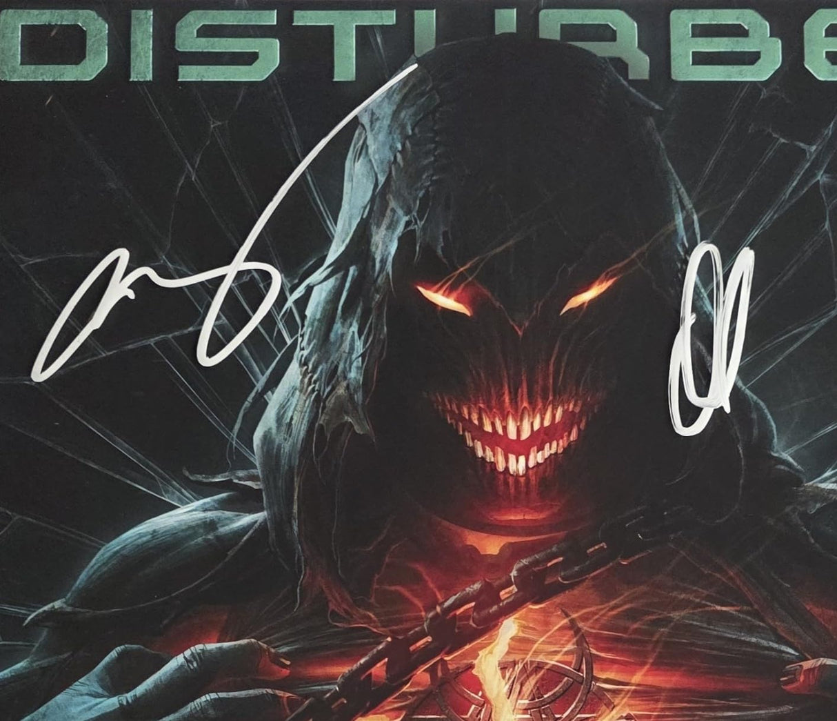 Disturbed Band Signed Divisive Album COA Proof Autographed Vinyl Record David Draiman,Dan Donegan,Mike Wengren,John Moyer