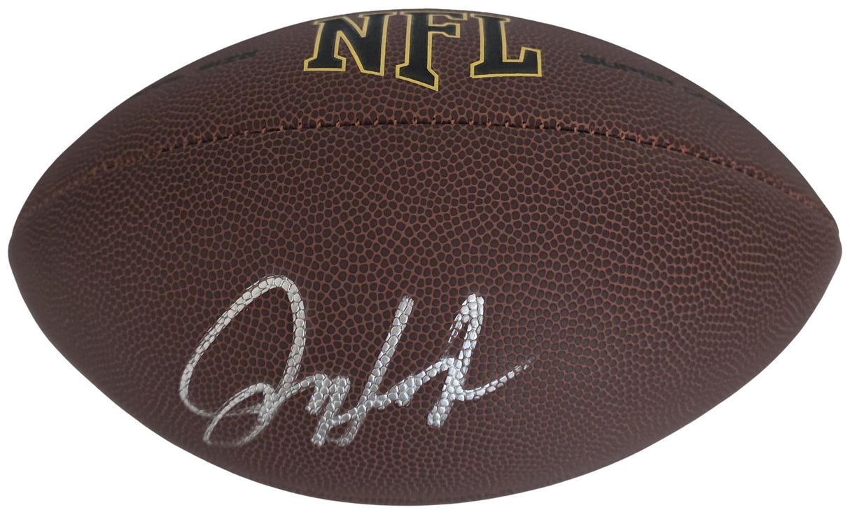 Jim Harbaugh Signed Football Proof COA Autographed Michigan Los Angeles Chargers