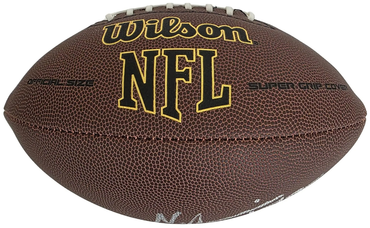 Nico Collins Signed Football Proof COA Autographed Michigan Houston Texans