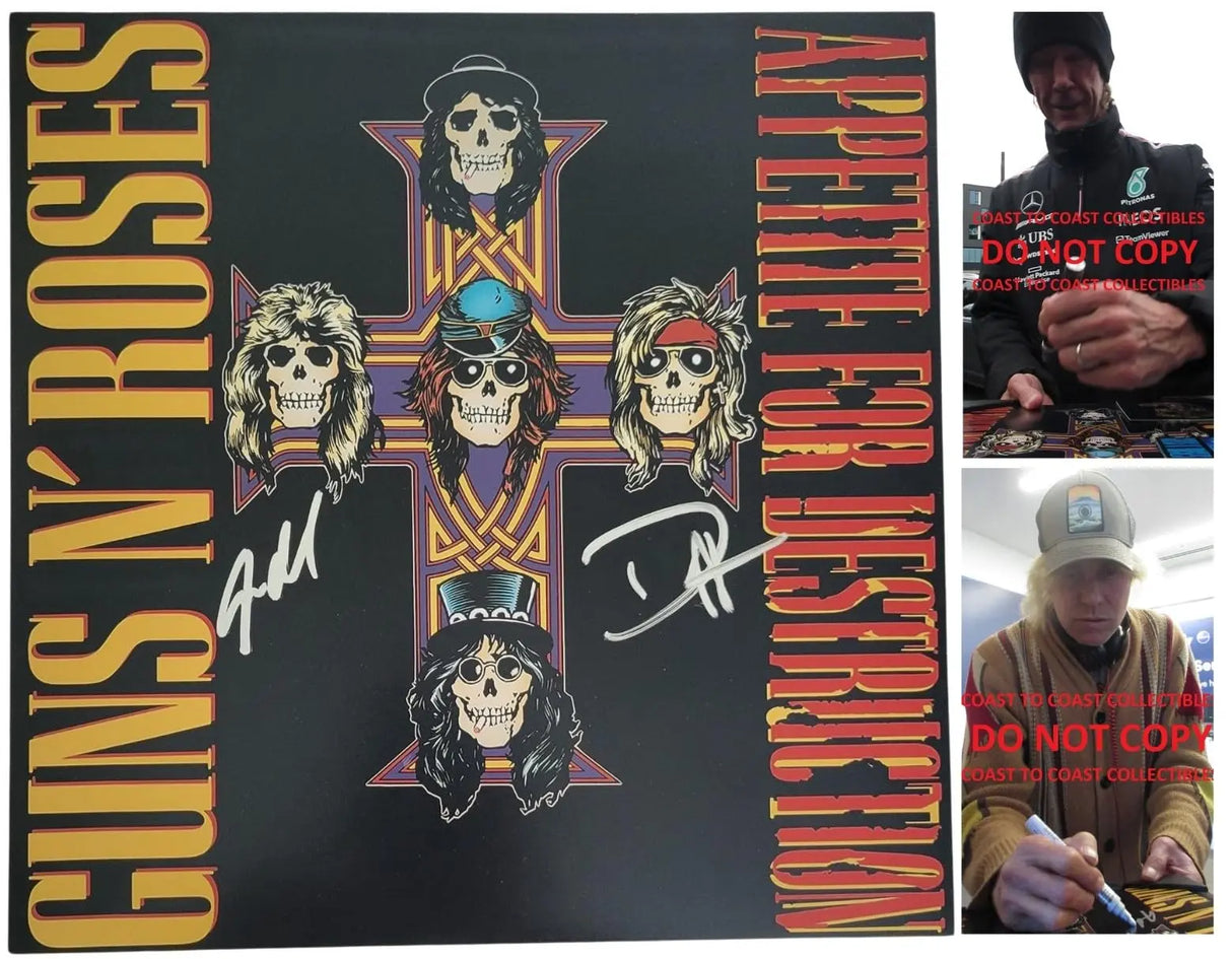 Duff McKagan & Steve Adler Signed Guns N Roses 12x12 Photo COA Proof Autographed