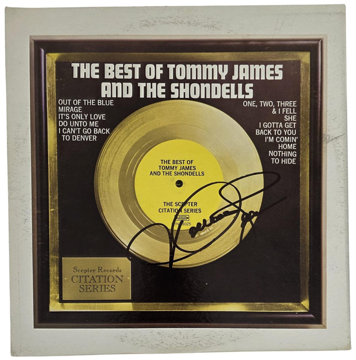 Tommy James Signed Best of The Shondells Album COA Proof Autographed Vinyl Record