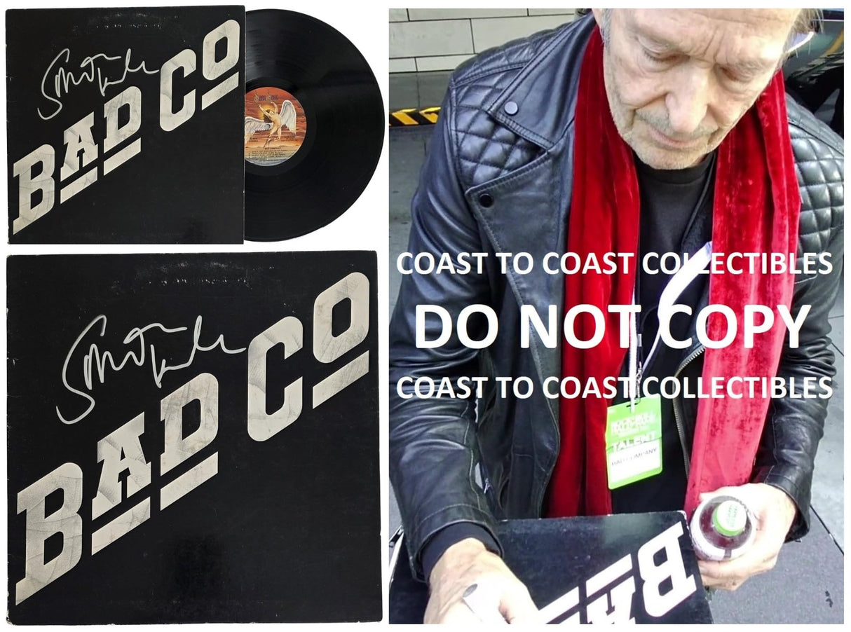 Simon Kirke Signed Bad Company Album COA Exact Proof Autographed Vinyl Record