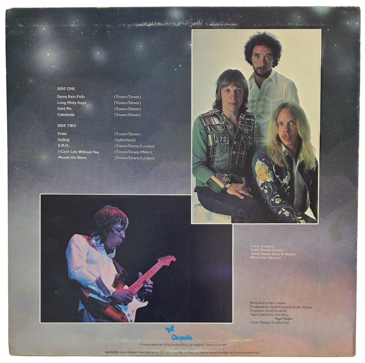 Robin Trower Signed Long Misty Days Album COA Proof Autographed Vinyl Record