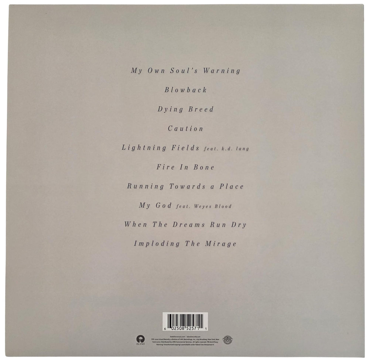 Brandon Flowers Signed The Killers Imploding the Mirage Album COA Proof Autographed Vinyl Record