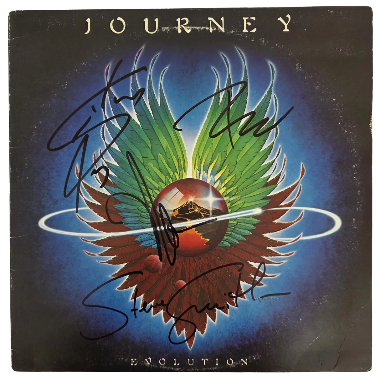 Journey Signed Infinity Album COA Proof Autographed Vinyl Record Steve Perry, Steve Smith, Neal Schon, Ross Valory