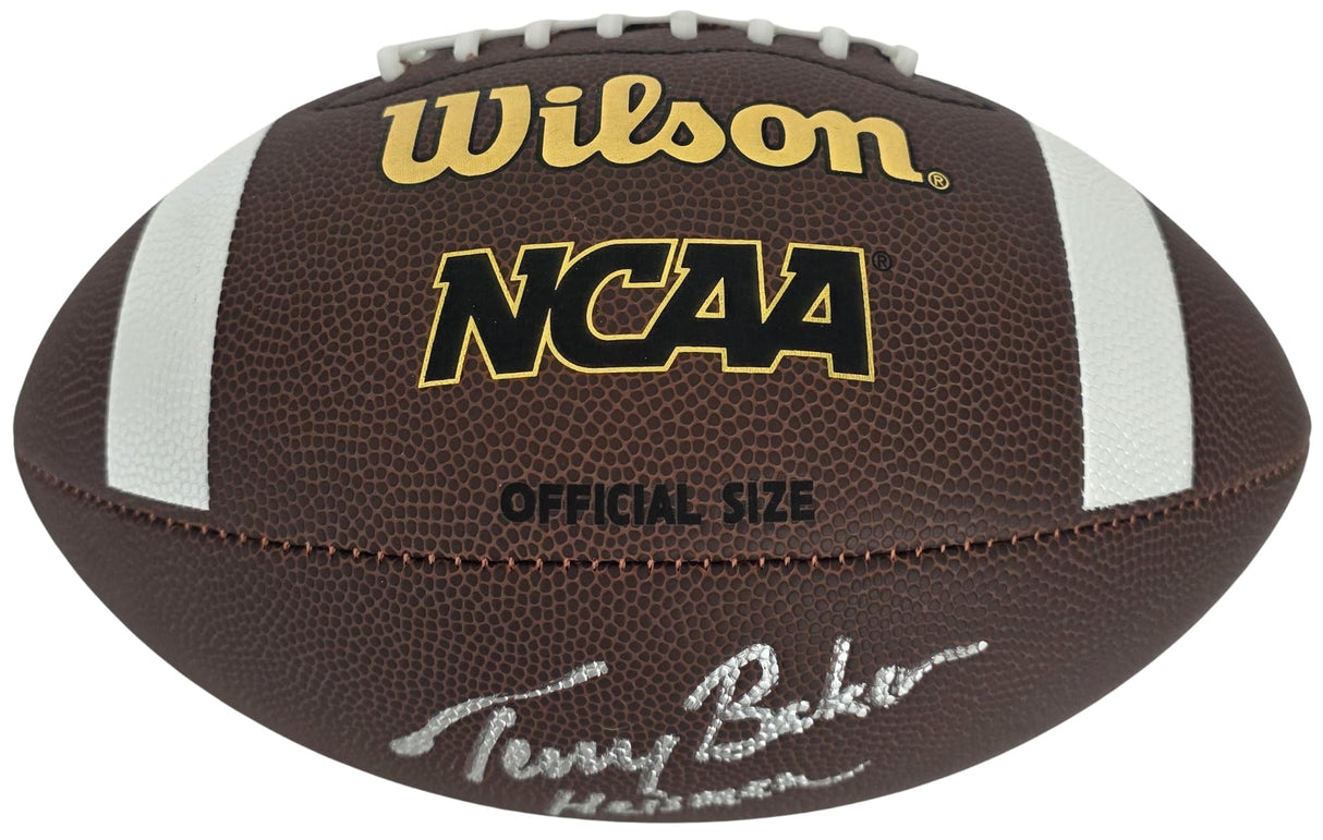 Terry Baker Signed Football Proof COA Autographed Oregon State Beavers Heisman