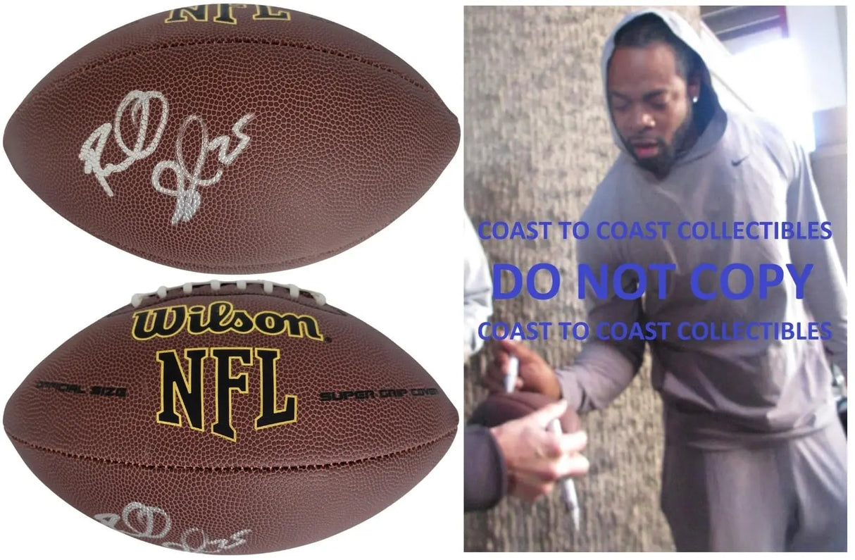 Richard Sherman Signed Football Proof COA Autographed Seattle Seahawks 49ers