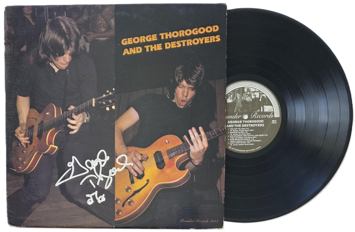 George Thorogood Signed Destroyers Album COA Proof Autographed Vinyl Record