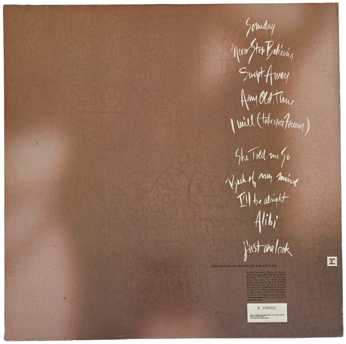 Christopher Cross Signed Back of My Mind Album COA Exact Proof Autographed Vinyl Record Sailing