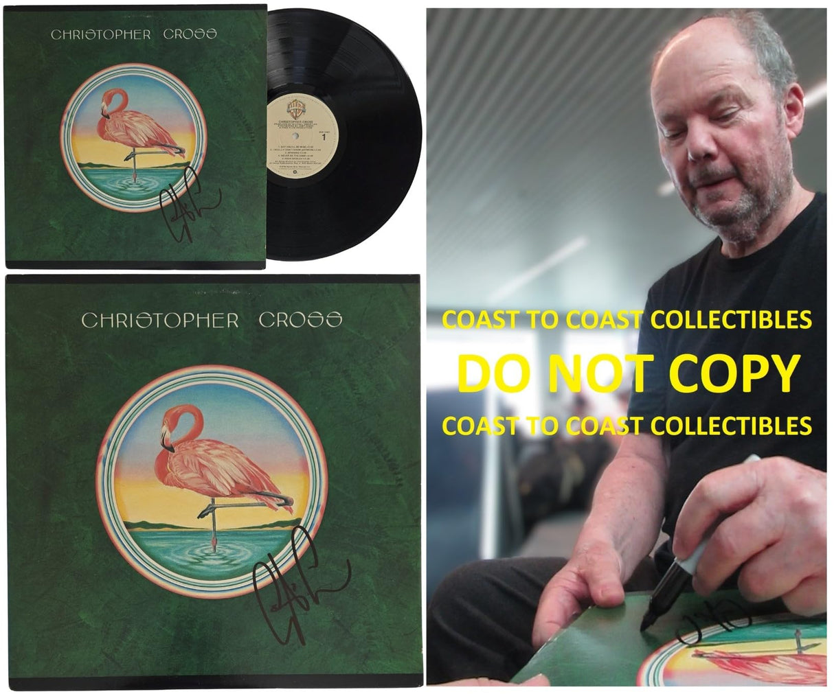Christopher Cross Signed Album COA Exact Proof Autographed Vinyl Record Sailing
