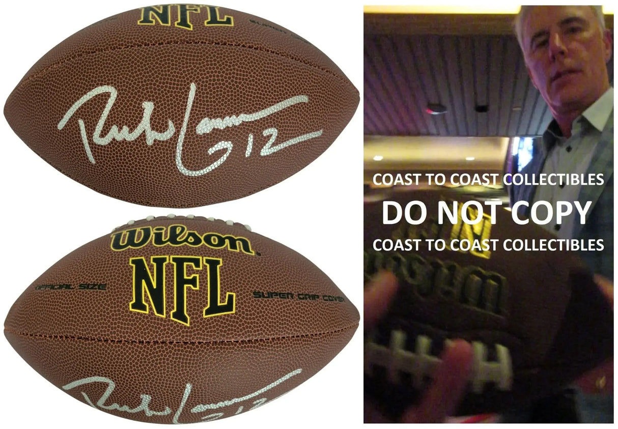 Rich Gannon Signed Football Proof COA Autographed Oakland Raiders KC Chiefs