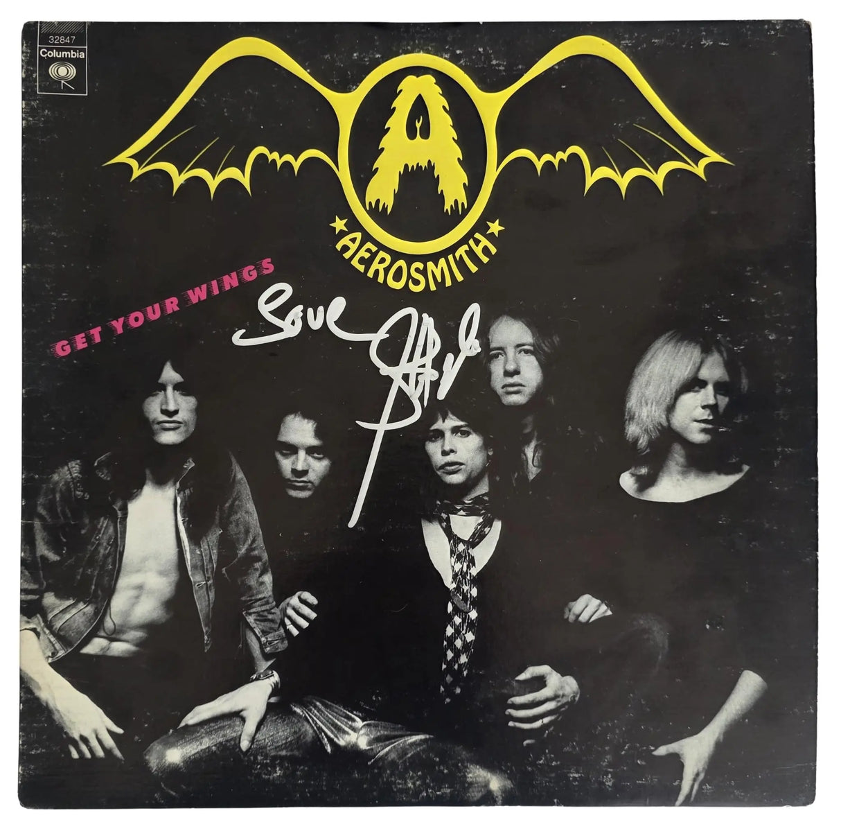 Steven Tyler Signed Aerosmith Get Your Wings Album COA Proof Autographed Vinyl Record