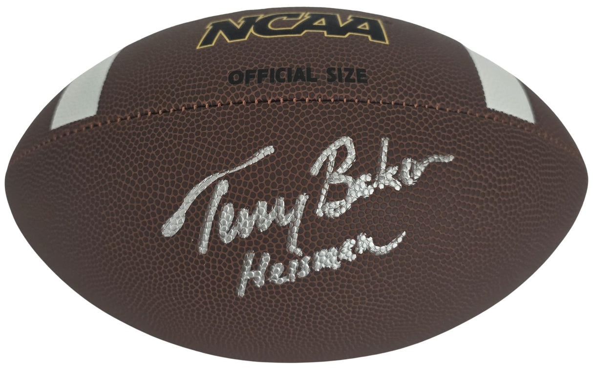 Terry Baker Signed Football Proof COA Autographed Oregon State Beavers Heisman