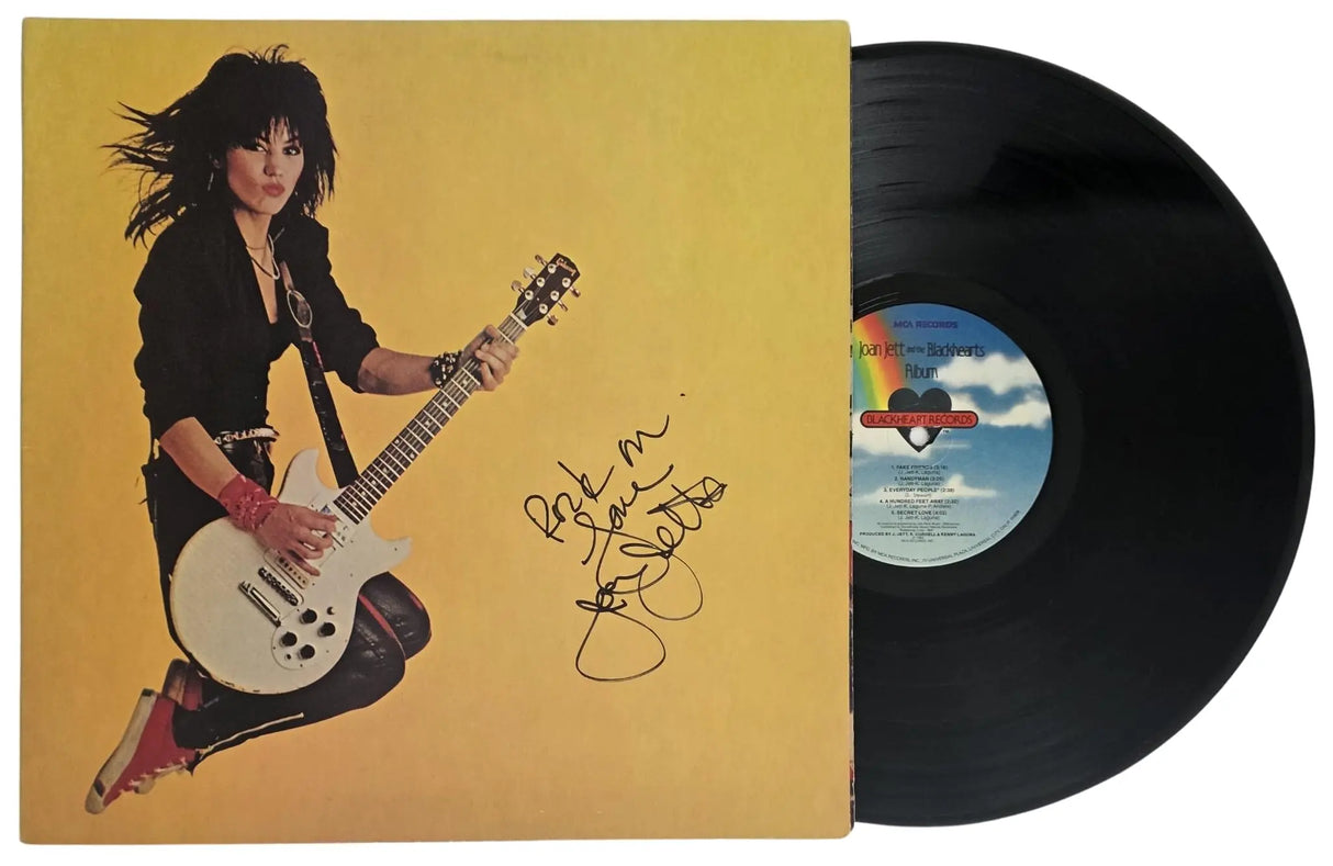 Joan Jett Signed Jett & The Blackhearts Album Proof COA Autographed Vinyl Record