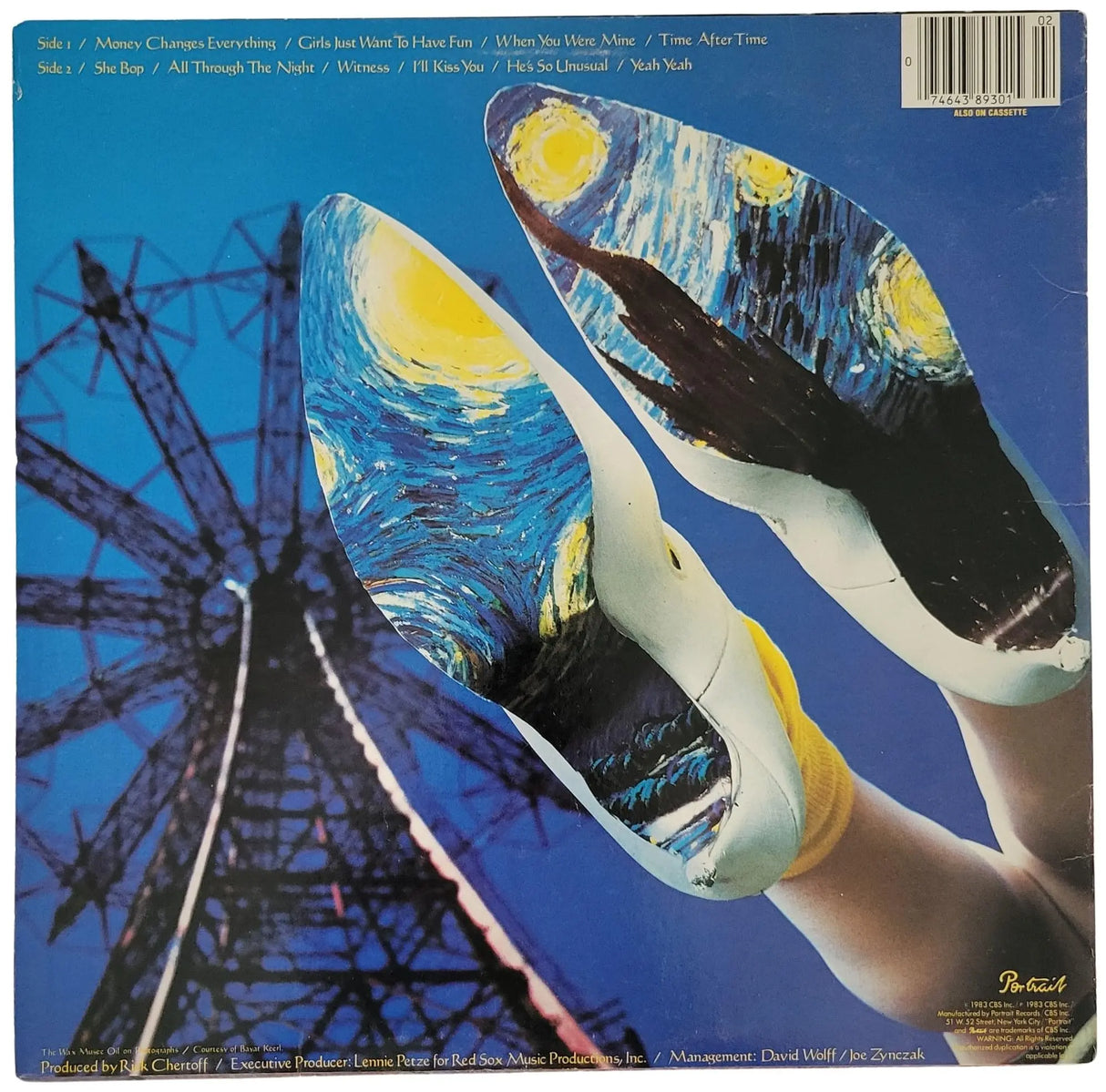 Cyndi Lauper Signed Shes So Unsual Album COA Proof Autographed Vinyl Record STAR