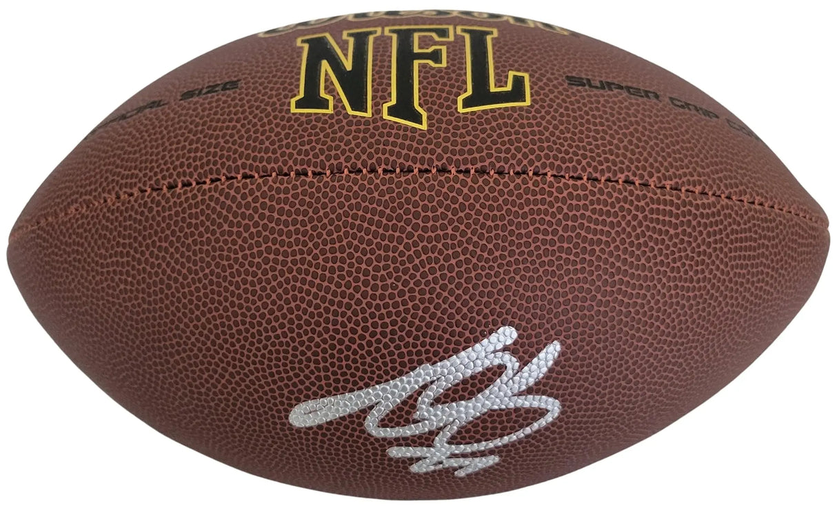 Andrew Whitworth Signed Football Proof COA Autographed Los Angeles Rams Bengals