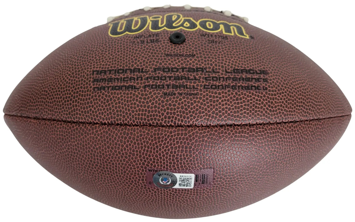 Willie Brown Signed Football Proof Beckett Oakland Raiders Grambling Autographed