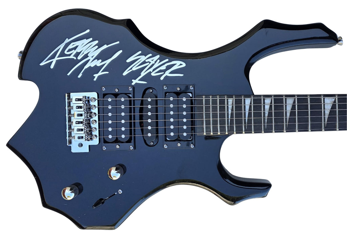 Kerry King Signed Full Size Electric Metal Guitar COA Exact Proof Augraphed Slayer