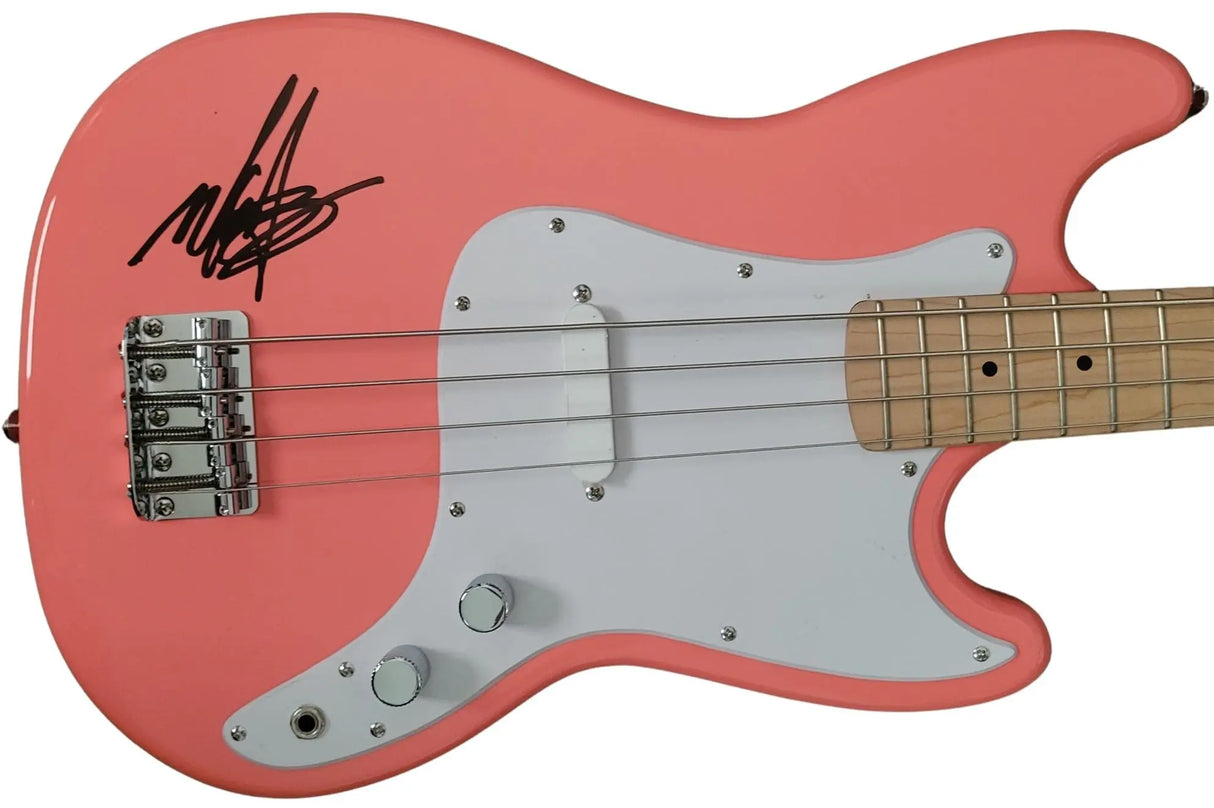 Mark Hoppus Blink 182 Signed Fender Squier Bass Guitar COA Proof Autographed..
