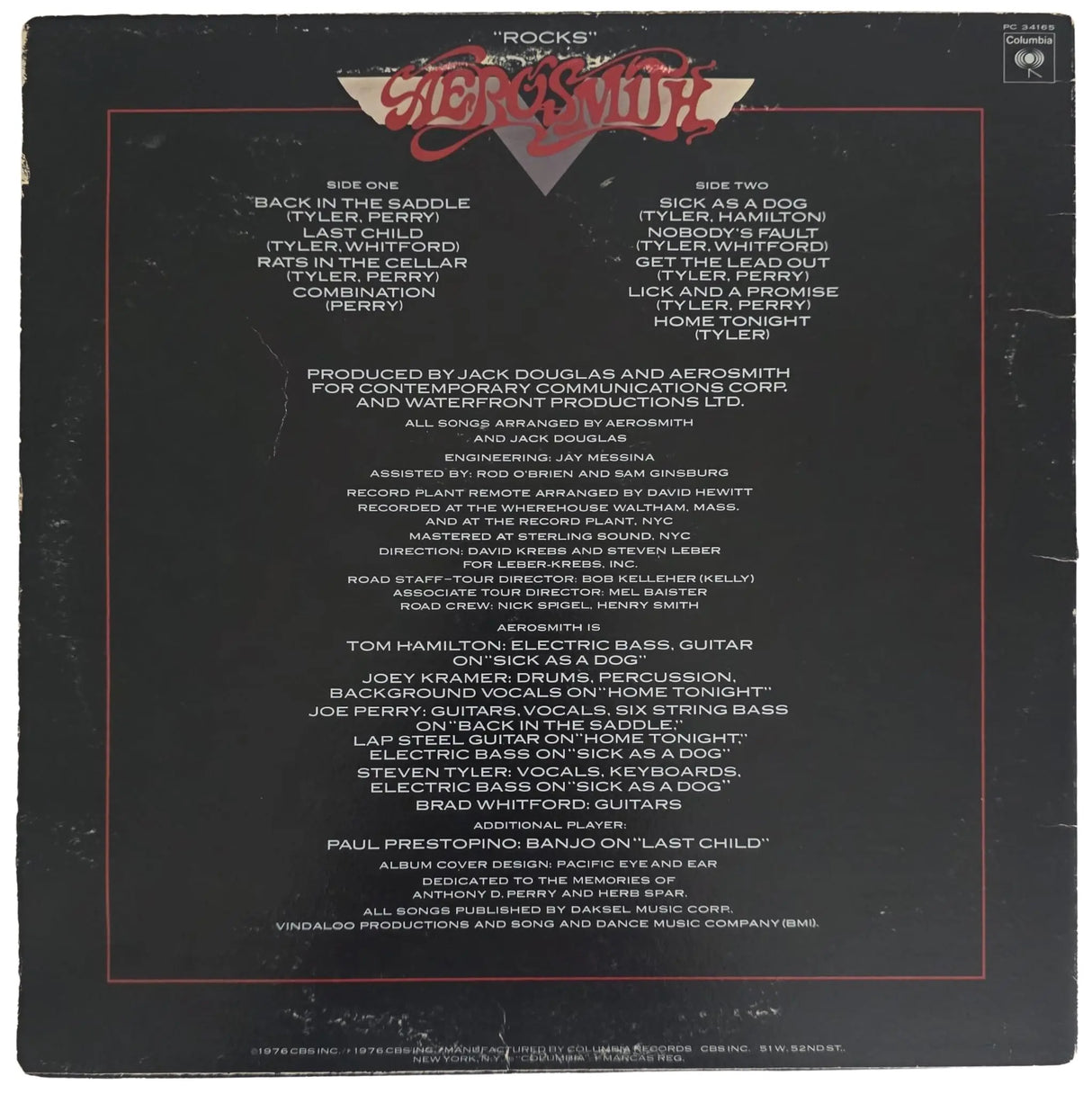 Steven Tyler Signed Aerosmith Rocks Album COA Proof Autographed Vinyl Record