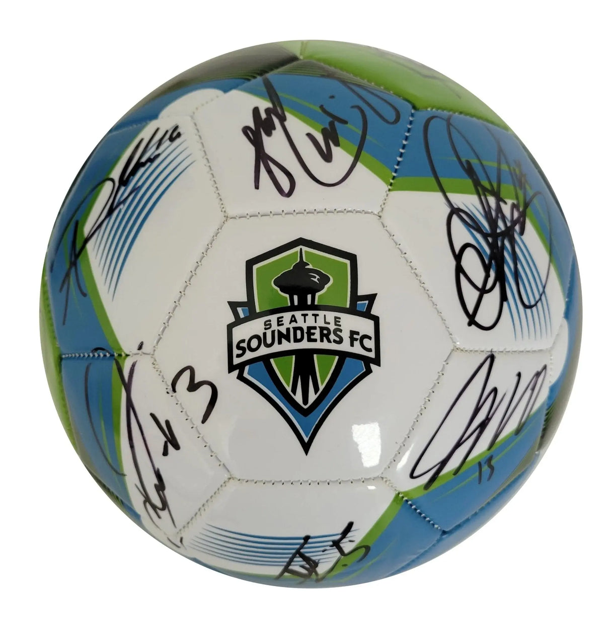 2024 Seattle Sounders FC Team Signed Logo Soccer Ball Proof COA Autographed