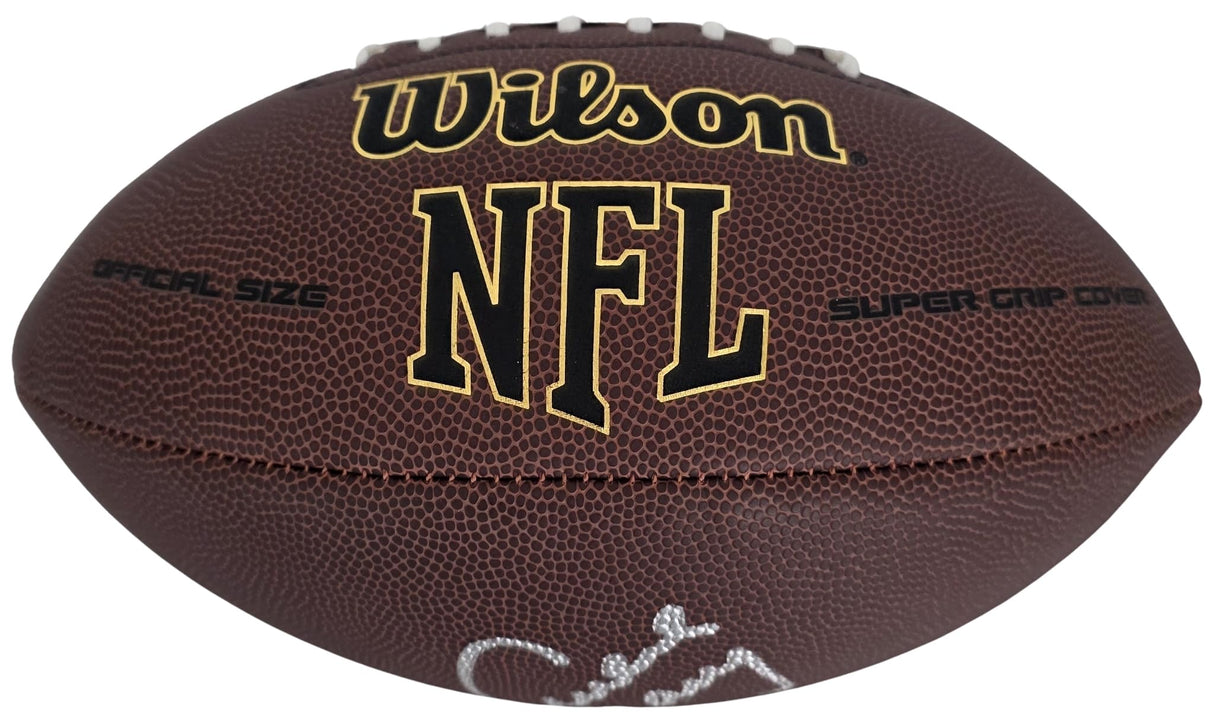 Archie Manning signed football proof COA autographed New Orleans Saints