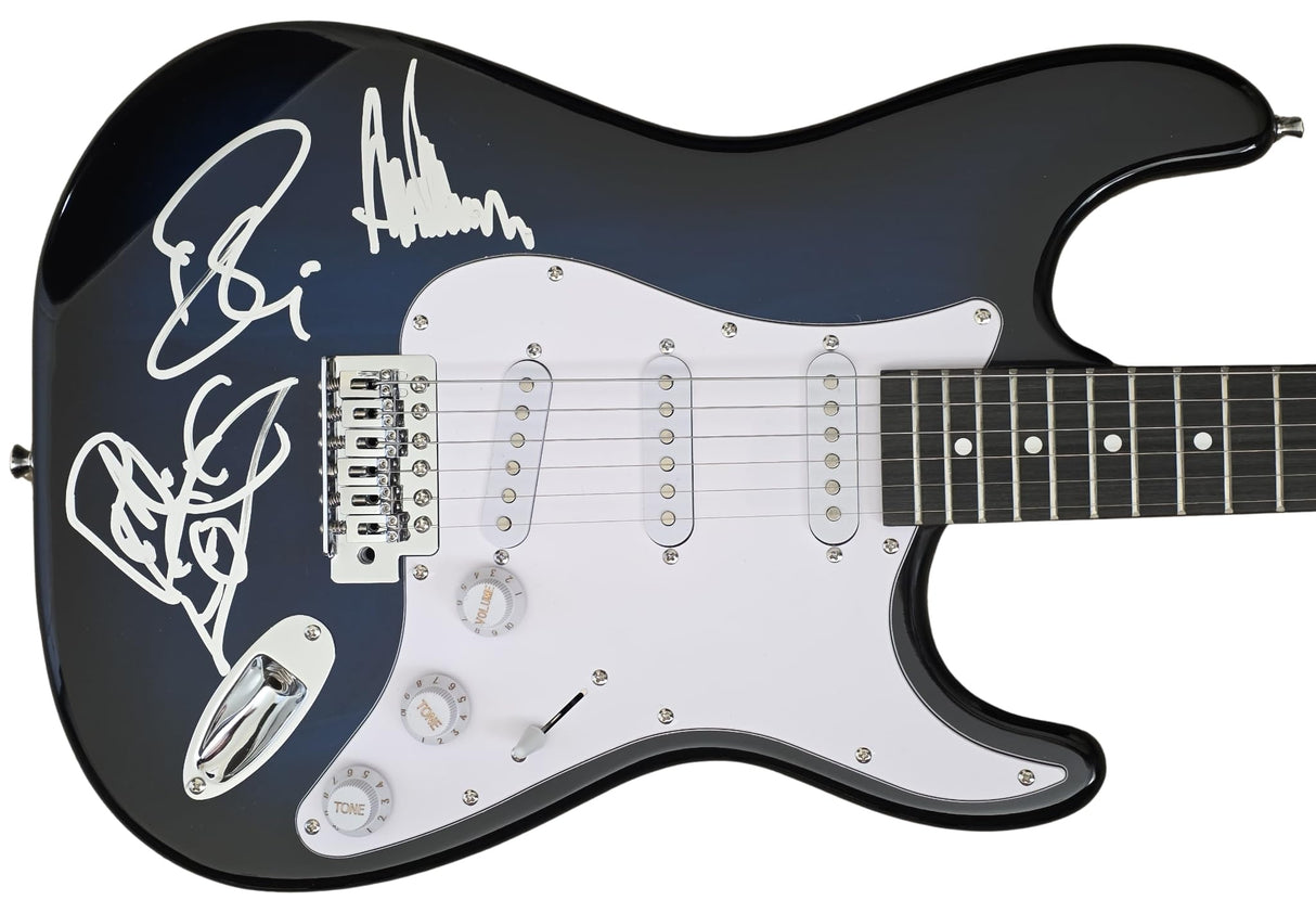 Robin Zander,Rick Nielsen,Tom Peterson Signed Full Size Electric Guitar COA Proof Cheap Trick