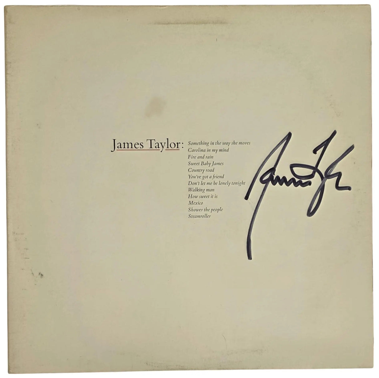 James Taylor Signed Greatest Hits Album COA Exact Proof Autographed Vinyl Record