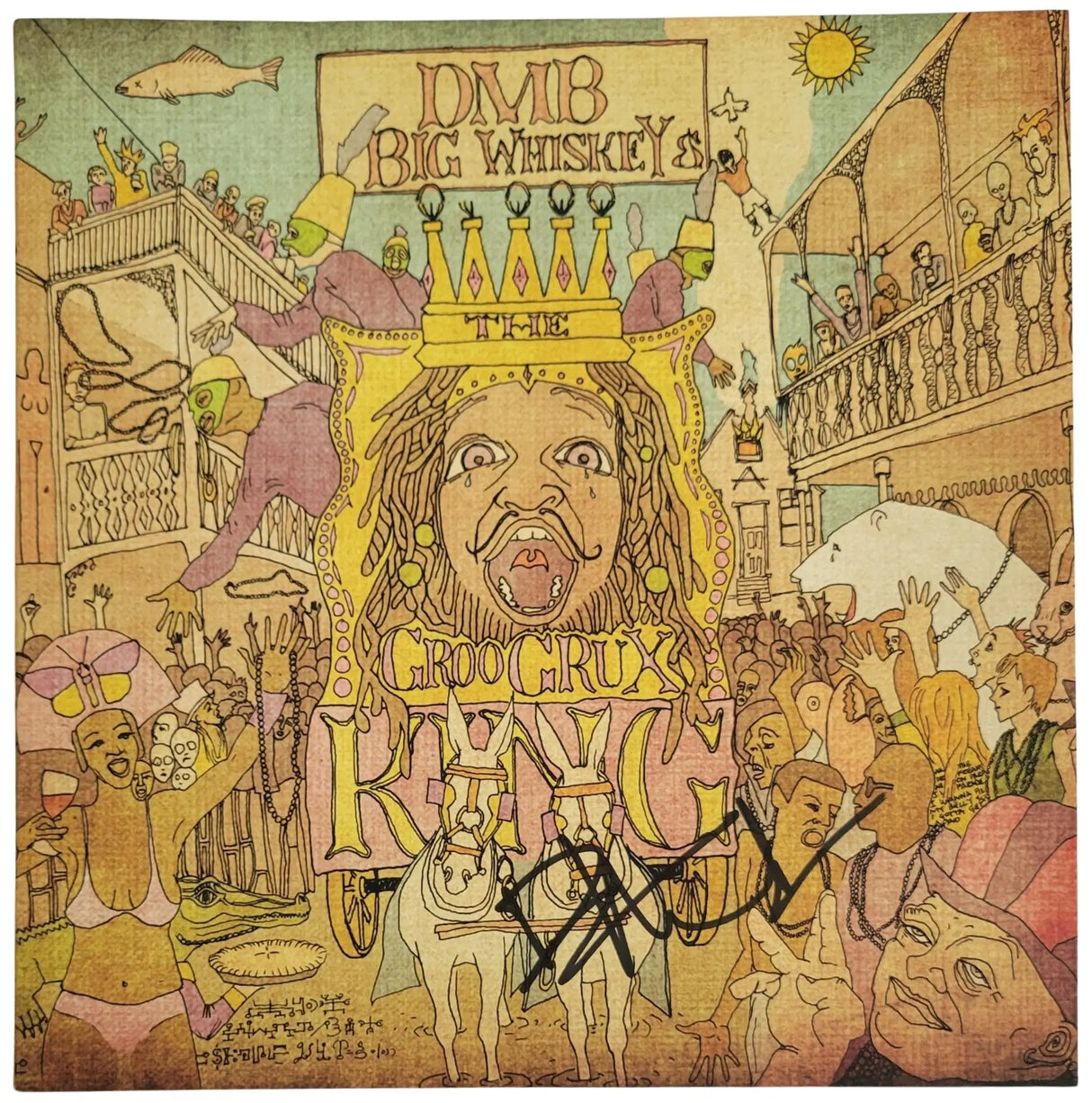 Dave Matthews Signed Big Whiskey & The GrooGrux King Album COA Proof Vinyl Autographed