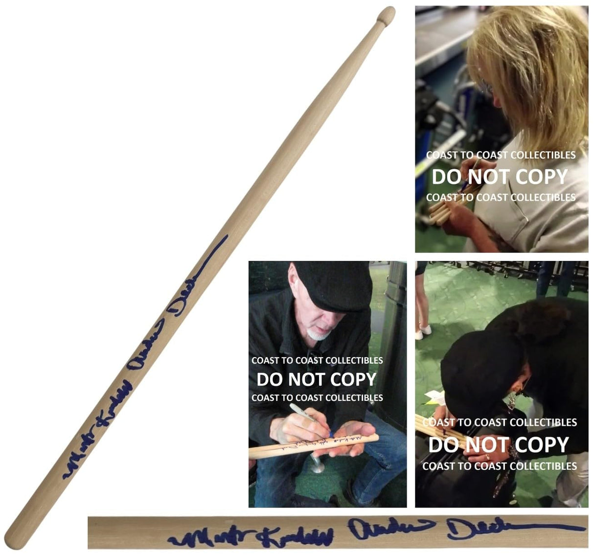 Great White Band Signed Drumstick COA Exact Proof Autographed Rock Band