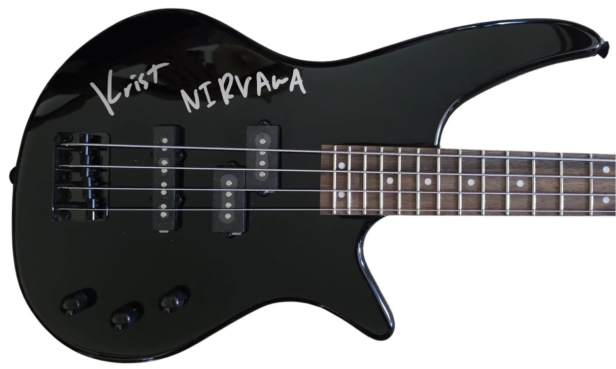 Krist Novoselic Signed Electric Bass Guitar COA Exact Proof Autographed Nirvana