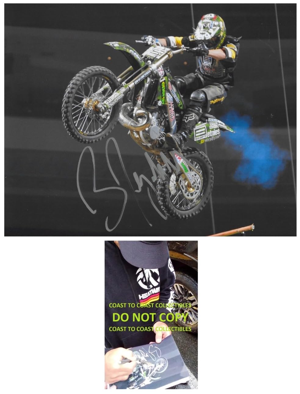Brian Deegan Signed 8x10 Photo COA Proof Autographed Freestyle Motocross Rider,