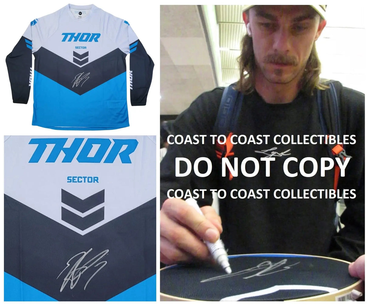 Aaron Plessinger Signed Thor Jersey COA Proof Autographed Supercross Motocross.