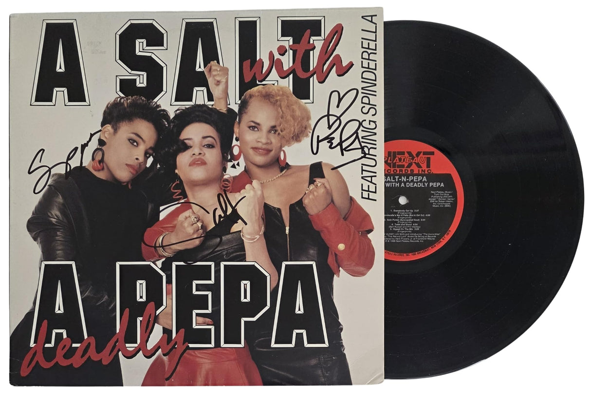 Salt - N - Pepa Signed Deadly Album COA Exact Proof Autographed Vinyl Record