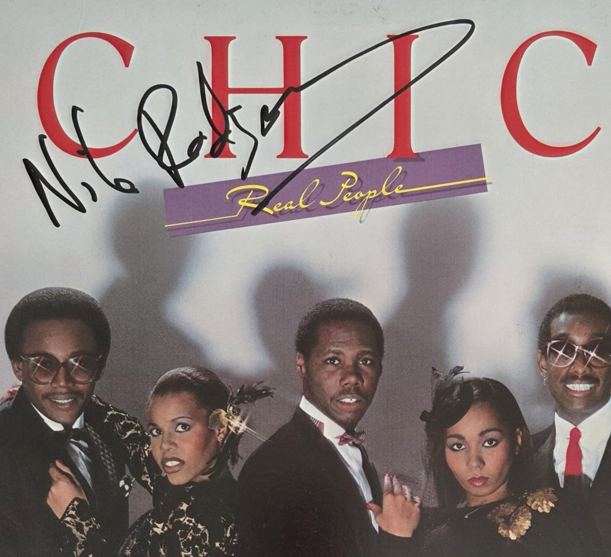 Nile Rodgers Signed Chic Real People Album COA Exact Proof Autographed Vinyl Record