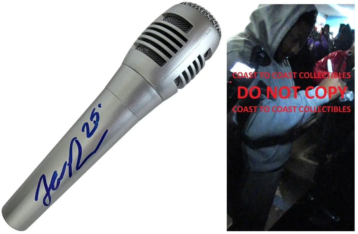 LaRussell Rapper Signed Microphone COA Exact Proof Autographed Mic Hip Hop