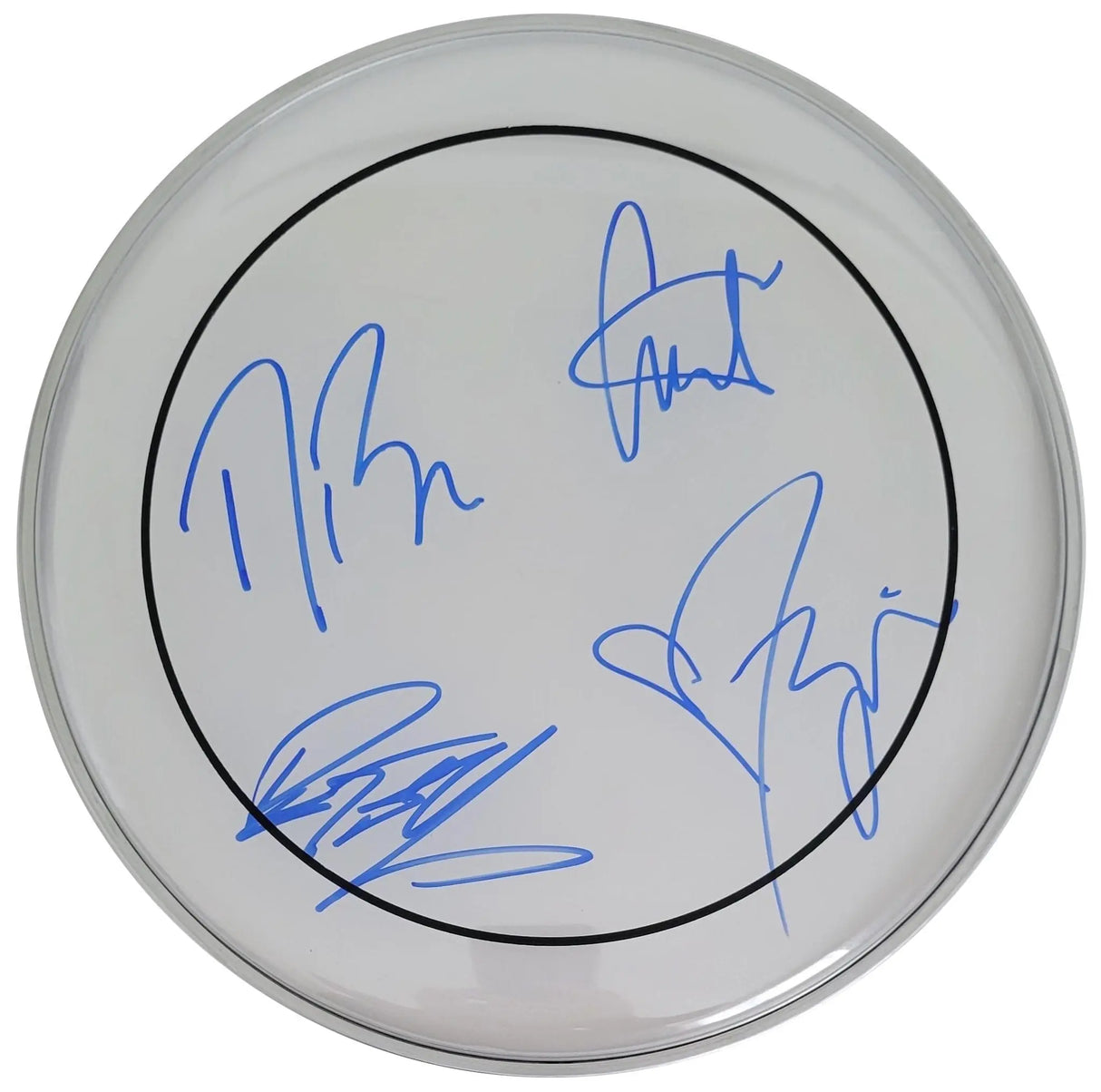 The Dandy Warhols Band Signed Drumhead COA Exact Proof Autographed