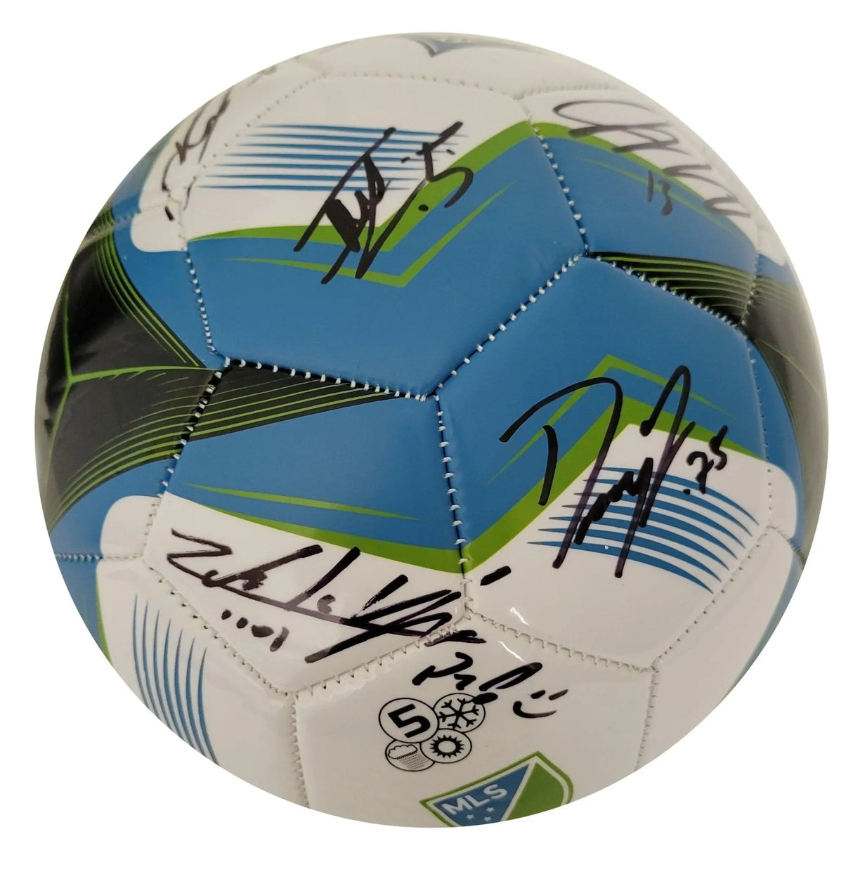 2024 Seattle Sounders FC Team Signed Logo Soccer Ball Proof COA Autographed