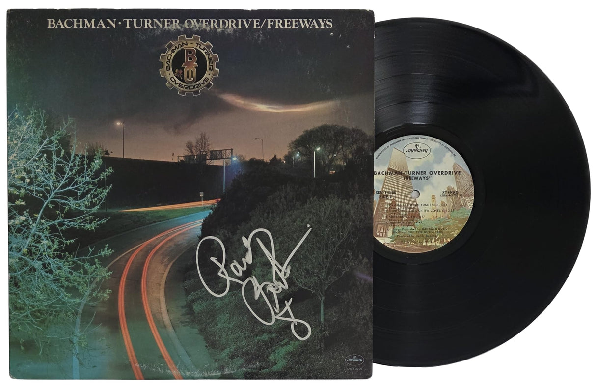 Randy Bachman Signed Bachman - Turner Overdrive Freeways Album, Autographed Vinyl Record LP with COA and Proof