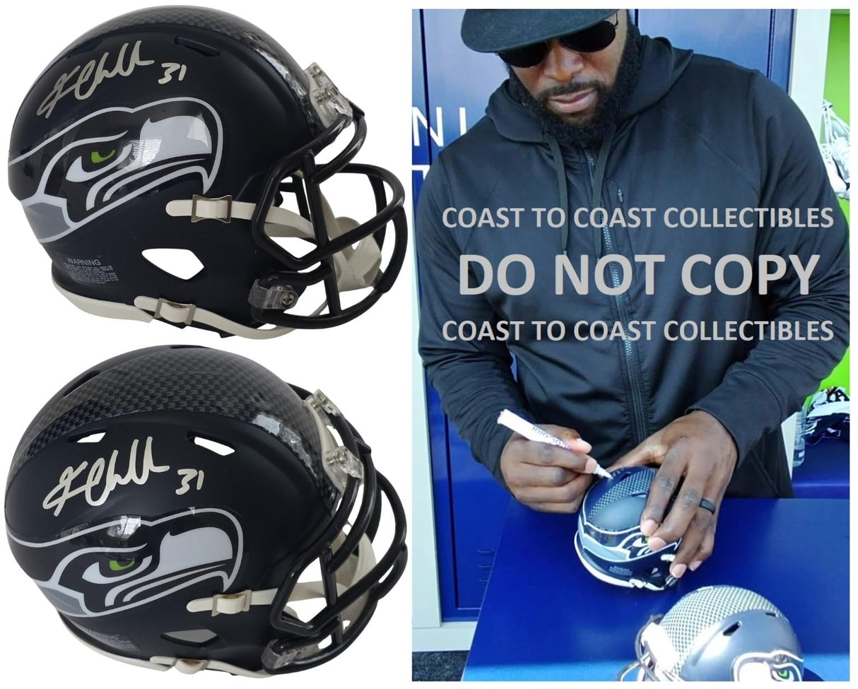 Kam Chancellor Signed Mini Football Helmet Proof COA Autographed Seattle Seahawks