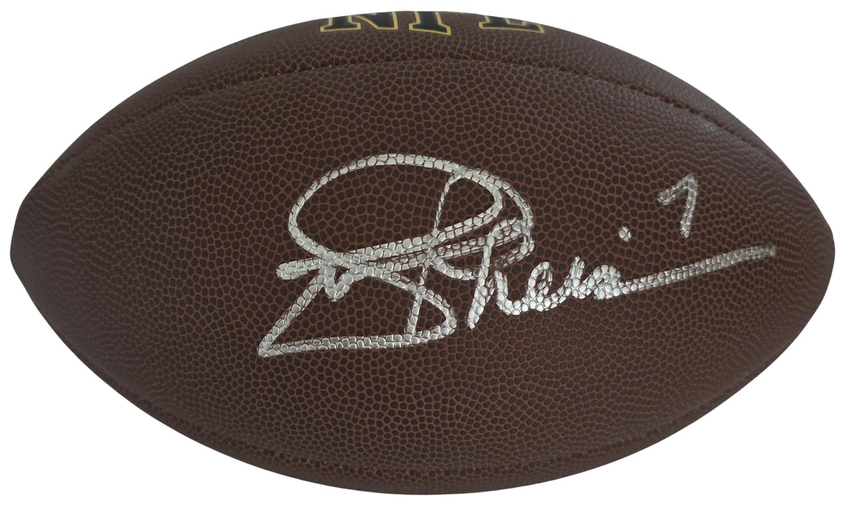 Joe Theisman Signed Football Proof COA Autographed Washington Notre Dame