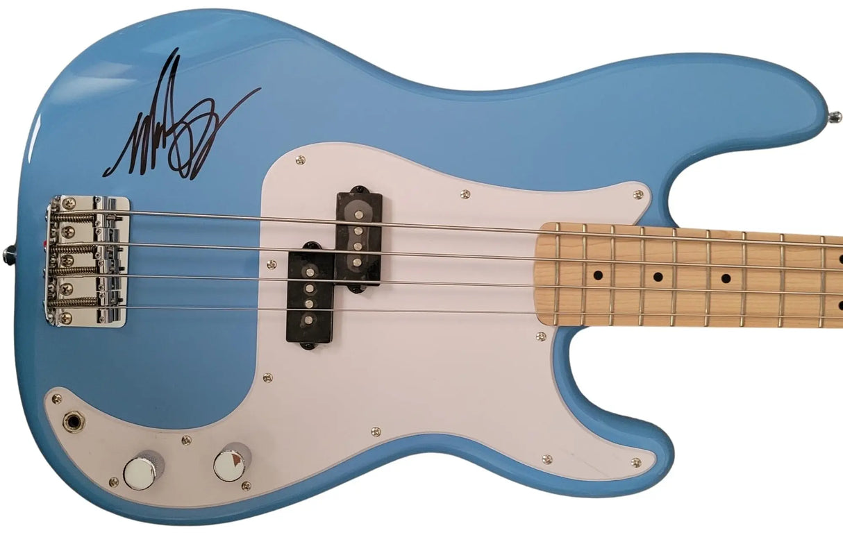 Mark Hoppus Blink 182 Signed Fender Squier Bass Guitar COA Proof Autographed