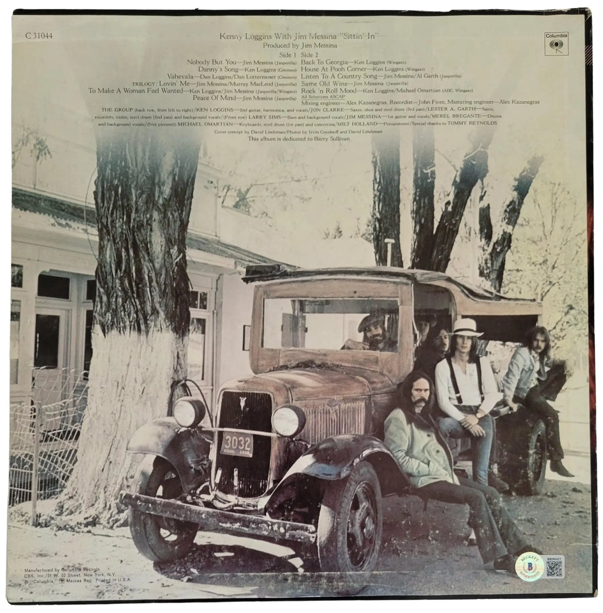 Kenny Loggins Signed Sittin In Album Proof Beckett COA Autographed Vinyl Record STAR