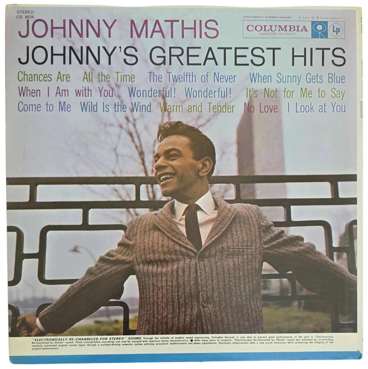 Johnny Mathis Signed Greatest Hits Album COA Exact Proof Autographed Vinyl Record