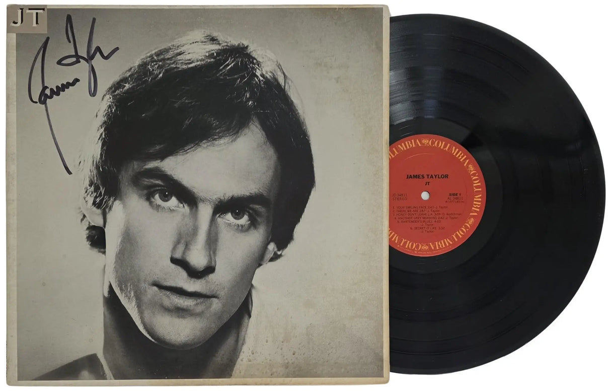 James Taylor Signed JT Album COA Exact Proof Autographed Vinyl Record