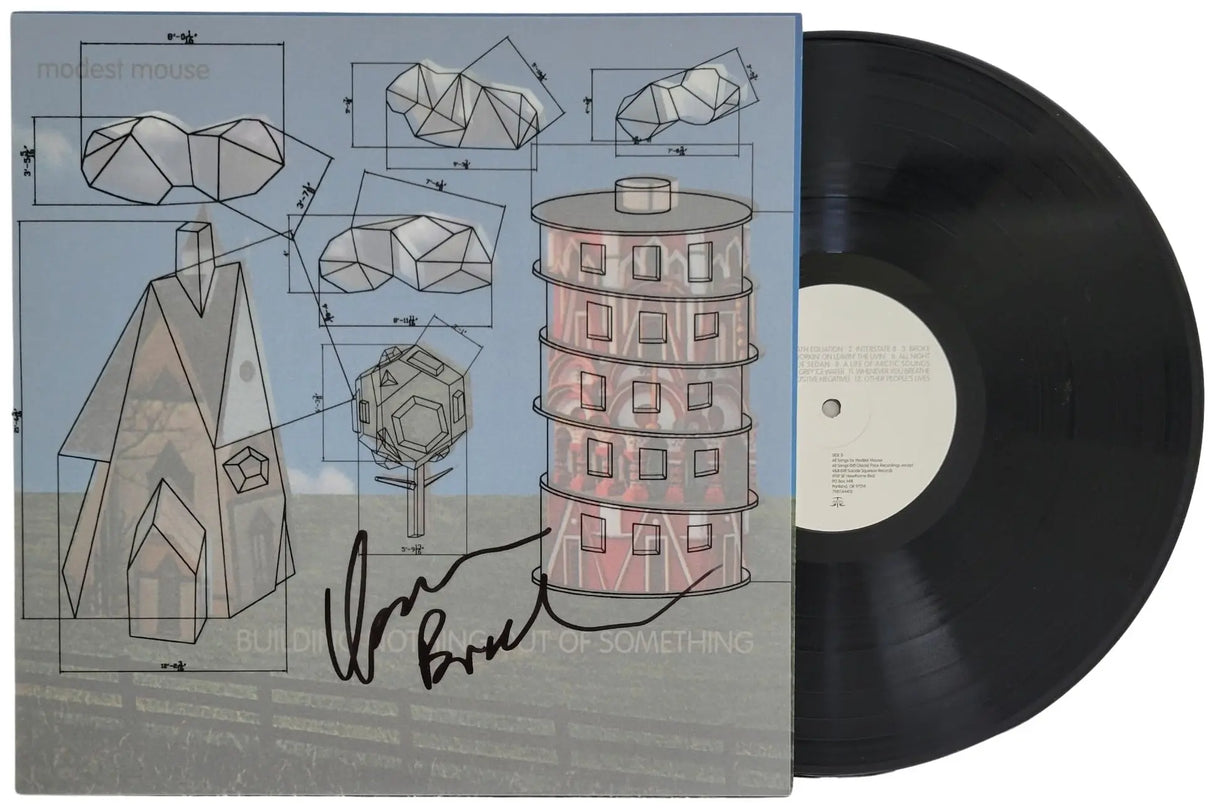 Isaac Brock Signed Modest Mouse Building Nothing Out Of Something Album Vinyl Record Proof COA Autographed