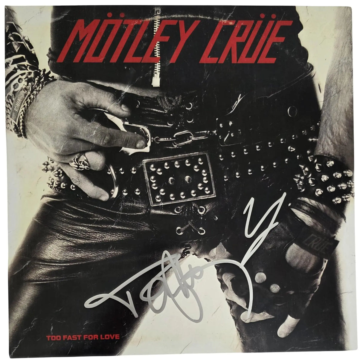 Vince Neil Tommy Lee Signed Too Fast For Love Album COA Proof Autographed Motley Crue Vinyl Record