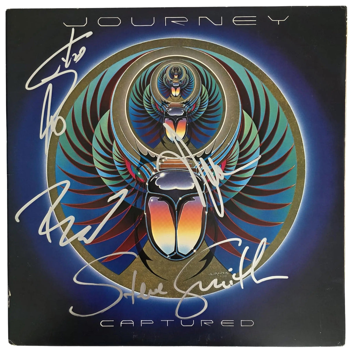 Journey Signed Captured Album COA Proof Autographed Vinyl Record Steve Perry, Steve Smith, Neal Schon, Ross Valory